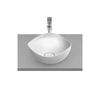 Lavabo de Sobre Encimera Hecho en Cerámica Ohtake Blanco Roca