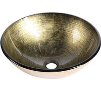 Lavabo de sobreponer Sapho FIANNA, vidrio, diámetro: 42 cm, color bronce