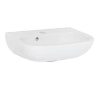 Lavabo Duravit código D 450 mm con rebosadero 1 orificio de grifo