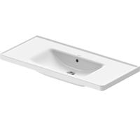 Duravit D-Neo - Lavabo 100x48 cm, sin orificio para grifo, blanco 2367100060