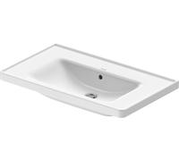 Duravit D-Neo - Lavabo 80x48 cm, sin orificio para grifo, blanco 2367800060
