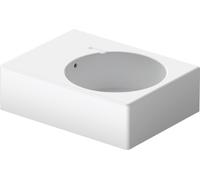 Lavabo Duravit Scola, 615x460mm, con rebosadero, 1 agujero para grifo perforado, posición del lavabo a la derecha, 0685600011