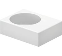 Lavabo Duravit Scole, 615x460mm, con rebosadero, 1 agujero de grifo pretaladrado, posición del lavabo a la izquierda, 0684600000, Color: Blanco