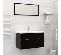 Lavabo empotrable de la marca Living Store, con grifo, de 81x39x18 cm, de cerámica, color blanco
