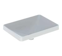 Lavabo empotrado Geberit VariForm rectangular, 550x400mm, sin agujero para grifo, sin rebosadero, 500.739.00.2, Color: Blanco, con KeraTect