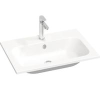 Lavabo encastrado RAVAK Chrome, de mármol artificial, color blanco, dimensiones 700 x 155 mm, modelo XJG01170001