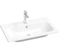 Lavabo encastrado RAVAK Chrome, de mármol artificial, color blanco, dimensiones 800 x 155 mm, modelo XJG01180001