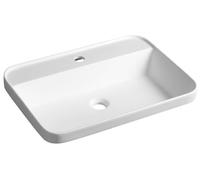 Lavabo encastrado Sapho BRAHEA, modelo Rockstone, 55x39 cm, blanco mate