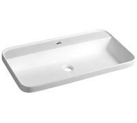 Lavabo encastrado Sapho BRAHEA, modelo Rockstone, 75x39 cm, blanco mate