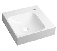 Lavabo encastrado Sapho EMONA, fabricado en mármol artificial, de 0x40 cm, color blanco