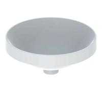 Lavabo encastrado VariForm de Geberit, redondo, 400mm, sin agujero para grifo, sin rebosadero, 500703012, Color: Blanco - CM