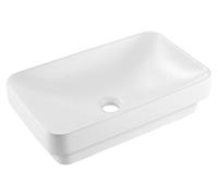 Lavabo encastrado VEVOR, de 490 x 305 mm, con orificio de desagüe de 45 mm, ideal para espacios pequeños, cocinas y baños, color blanco.