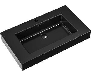 Lavabo encimera BELVIT de 80 cm, color mate, fabricado en resina mineral, con desbordamiento
