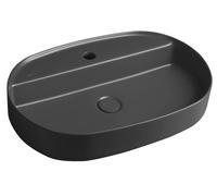 Lavabo encimera ovalado Isvea INFINITY, 60x40 cm, color antracita