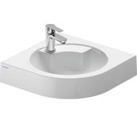 Lavabo esquinero Architec de Duravit, 635x540mm, sin rebosadero, 1 agujero de grifo preperforado a la izquierda, 0448450000, Color: Blanco