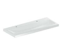 Lavabo Geberit iCon Light, 120 cm x 48 cm, con 2 orificios para grifería, sin rebosadero,501837, 501.837.00.6, Color: blanco/KeraTect