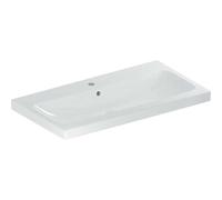 Lavabo Geberit iCon Light, 90 cm x 48 cm, con agujero para grifo, con rebosadero,501836, 501.836.00.1, Color: blanco