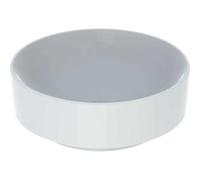 Lavabo Geberit VariForm Countertop redondo, 400mm, sin agujero para grifo, sin rebosadero, 500.768.00.2, Color: Blanco, con KeraTect