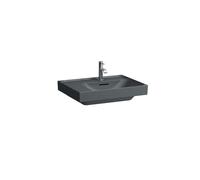 Lavabo LAUFEN MEDA, empotrable, repisa a la izquierda, 600x460mm, 1 agujero para grifo, sin rebosadero, H8171127581111, Color: Grafito mate