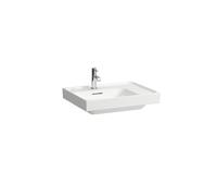 Lavabo LAUFEN MEDA, empotrable, repisa derecha, 600x460mm, 3 agujeros para grifo, con rebosadero, H8171114001081, Color: Blanco con LCC
