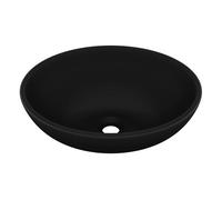 Lavabo - lavamanos de lujo ovalado cerámica negro mate 40x33 cm