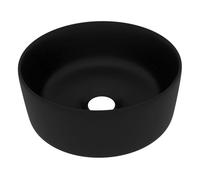 Lavabo - lavamanos de lujo redondo cerámica negro mate 40x15 cm