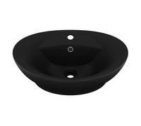 Lavabo - lavamanos lujoso con rebosadero cerámica negro mate 58,5x39 cm