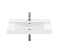 Lavabo Mural Compacto de Porcelana para Pedestal O Semipedestal Ona 80x46cm Blanco Roca