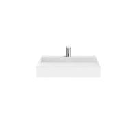 Lavabo Mural Cuadrado 5 Cm Stonex con Repisa 65x55x12 cm Blanco Roca