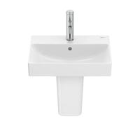 Lavabo Mural de Fineceramic con Semipedestal Acabado Ona 45cm Blanco Roca
