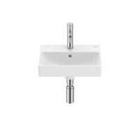 Lavabo Mural de Porcelana de Cubeta Centrada con Orificio para Grifería Ona 40cm Blanco Brillo Roca