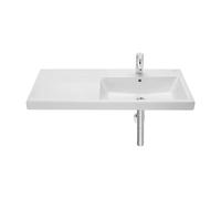 Roca Lavabo mural Alter 100cm porcelana cubeta lateral - Sin sifón / Sin desagüe / a la izquierda