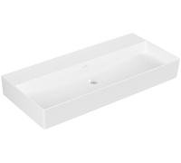 Lavabo mural Memento 2.0 de Villeroy & Boch, sin agujero para grifo, sin rebosadero, sin pulir, 1000x470mm, 4A22A3R1, Color: Cerámica Blanca