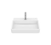 Lavabo Mural Rectangular Orificio para Grifería Porcelana Blanca Mate 55x43x15cm Roca