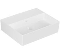 Lavabo mural Villeroy & Boch Memento 2.0, sin agujero para grifo, sin rebosadero, sin pulir, 500x420mm, 4A225301, Color: blanco-alpino