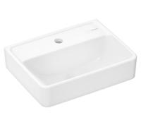 Lavabo para lavamanos Hansgrohe Xanuia Q, 450x340 mm, con orificio para grifo, sin desbordamiento, color blanco (SMC), referencia 61141450