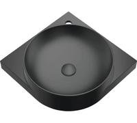 Ravak Yard lavabo 45x45 cm esquina clásico-para mueble negro mate XJX0D245000