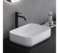 Lavabo rectangular de encimera Isvea INFINITY, 50x36 cm, blanco mate