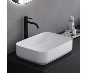 Lavabo rectangular de encimera Isvea INFINITY, 50x36 cm, blanco mate