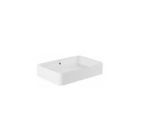 Lavabo Rectangular de Porcelana 60x35 cm Sanlife Unisan - Sin sifón ni válvula de desagüe