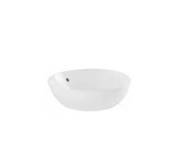 Lavabo Redondo 42 cm Sobreencimera Porcelana Blanca Sanlife Unisan - Con sifón