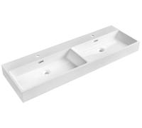Lavabo Sapho AQUATIC, de resina mineral, 140x46 cm, blanco