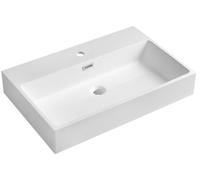 Lavabo Sapho AQUATIC, de resina mineral, 70x46 cm, blanco