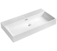 Lavabo Sapho AQUATIC, de resina mineral, 90x46 cm, blanco