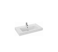 Lavabo Semi Encastrado 80 cm Blanco LINHA Unisan - Sin sifón ni válvula de desagüe