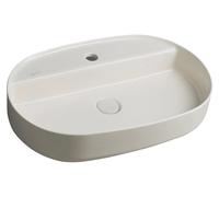 Lavabo sobre encimera Isvea INFINITY OVAL, 60x40 cm, color marfil