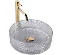 Lavabo Sobre Encimera Rea Cristal 35 Gris