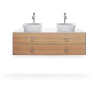 Duravit White Tulip lavabo 43x43 cm circular sobre encimera blanco brillante 2362430079