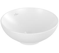 Lavabo sobre encimera Villeroy & Boch Loop & Friends, 380x380x120mm, sin rebosadero, sin agujero para grifo, 4A4501RW, Color: Blanco Piedra CerámicaPlus