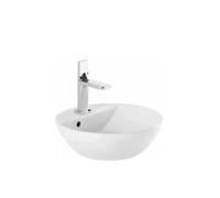 Lavabo Sobreencimera Circular 38 cm Porcelana Blanca Sanlife Unisan - Sin sifón ni válvula de desagüe